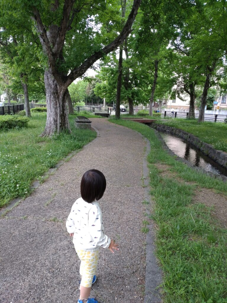 せせらぎ第五公園の中